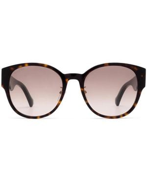 Gucci Round-Frame Sunglasses - Brown