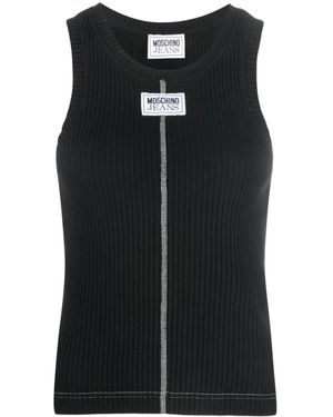 Moschino リブ タンクトップ - ブラック