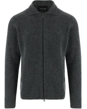 Tagliatore Zip-Up Collared Jacket - Black