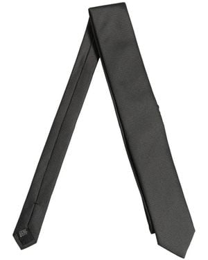 Dolce & Gabbana Micro Polka-Dot Silk Tie - Black