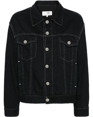 MM6 by Maison Margiela Denim Outerwear - Black