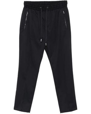 Dolce & Gabbana Logo-Patch Drawstring Trousers - Blue