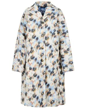 Marni Abrigo Largo Estampado - Blanco