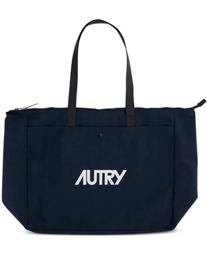 Autry Logo-Detail Tote Bag - Blue