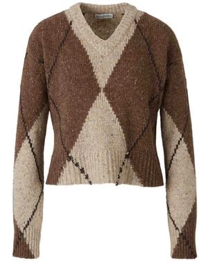 Altuzarra Parish Pullover Mit Argyle-Muster - Braun