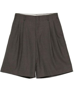 Comme des Garçons Pleated Wide-Leg Shorts - Grey
