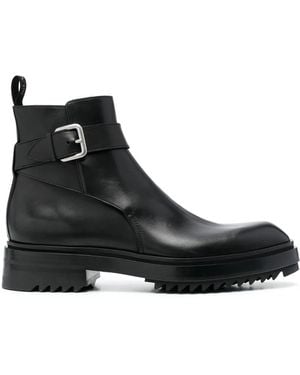 Lanvin Alto Leather Ankle Boots - Black