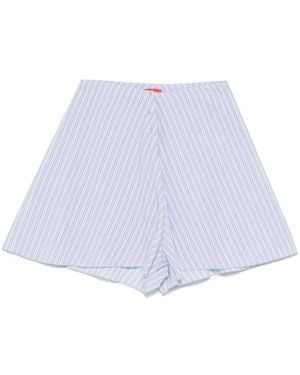 ..,merci Striped Shorts - White