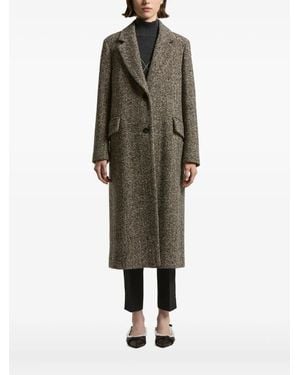 Peserico Abrigo De Tweed Con Motivo De Espiga - Verde