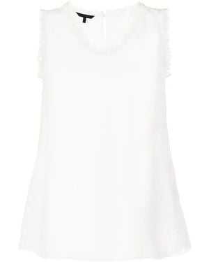 Shiatzy Chen Bead-Embellished Silk Sleeveless Blouse - White