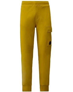 C.P. Company Diagonal Raised Cargo-Pocket Cotton Track Trousers - Yellow