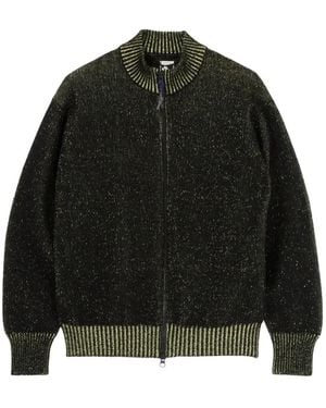 GR10K Zip-Up Cardigan - Black