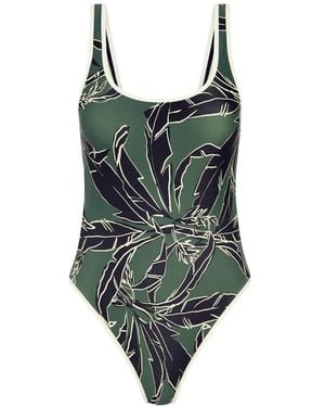 The Upside Tamara Floral-Print Scoop-Neck Swimsuit - Green