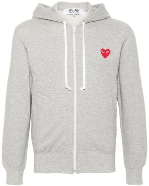 COMME DES GARÇONS PLAY Cotton Zipped Hoodie - White