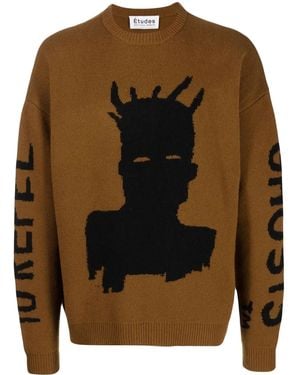 Etudes Studio Pullover Mit Grafischem Print - Braun