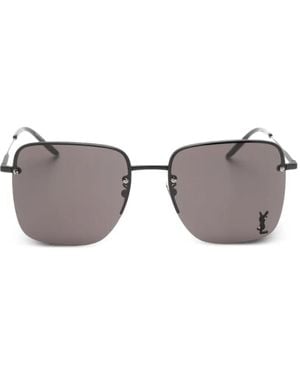Saint Laurent Gafas De Sol Con Detalle Ysl - Gris