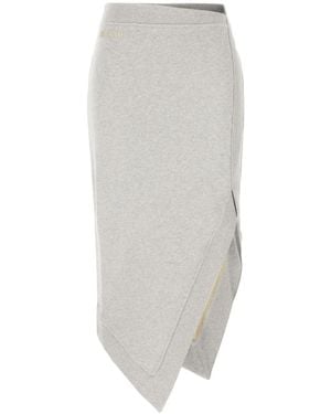 The Attico Asymmetrical Midi Skirt - Grey
