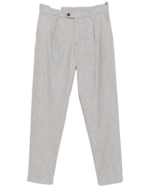Eleventy Pleated-Detail Pants - Gray