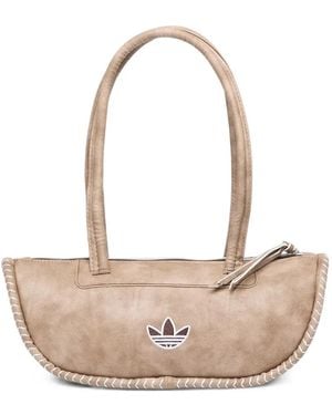 adidas Extended Bowling Trefoil-Logo Tote Bag - Natural
