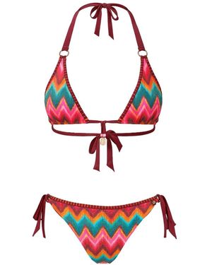 Banana Moon Sima Nalika Tie-Side Chevron Bikini Bottoms - White