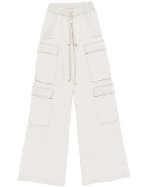 Rick Owens Jumbo Belas Drawstring Cargo Trousers - White
