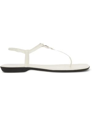 Gucci Interlocking G Leather Sandals - White