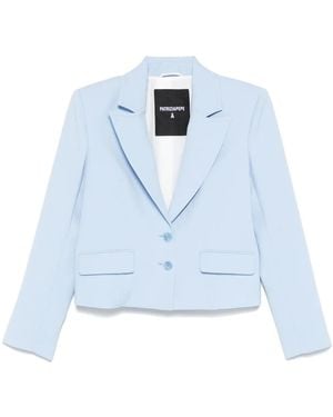 Patrizia Pepe Notched-Lapels Blazer - Blue