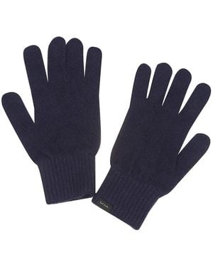 Paul Smith Cashmere Merino Gloves - Blue