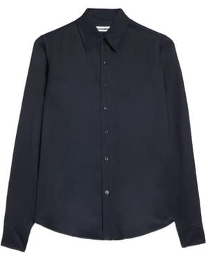 Jil Sander Fitted Fluid Shirt - Blue