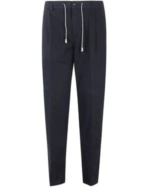 Eleventy Drawstring-Waist Trousers - Blue
