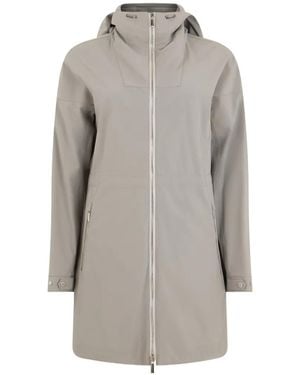 Moorer Imperméable Narciso-Knh À Capuche - Grey