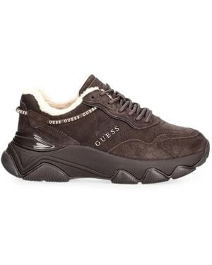 Guess Micola Suede Sneakers - Brown