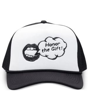 Honor The Gift Logo-Embroidered Trucker Cap - White