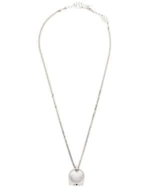 DSquared² D2 Upside Down Ring Pendant Necklace - White