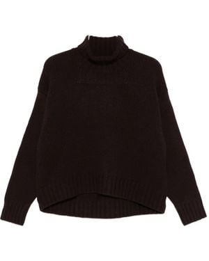 Bruno Manetti Ribbed-Trim Jumper - Black
