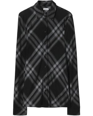 Burberry Kariertes Hemd - Schwarz