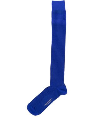 Alto Milano Logo-Embroidered Socks - Blue