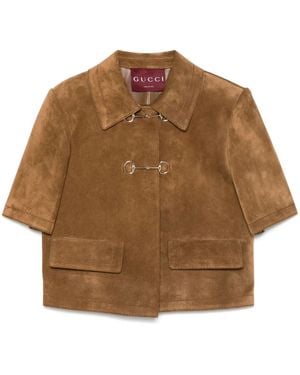 Gucci スエード ジャケット - ブラウン