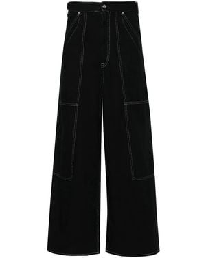 MM6 by Maison Margiela Denim 5-Pocket Trousers - Black