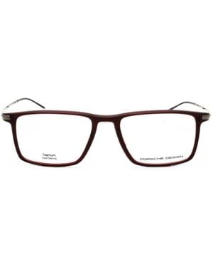 Porsche Design Rectangle-Frame Glasses - Black