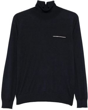 Peserico Bead-Embellished High-Neck Sweater - Black