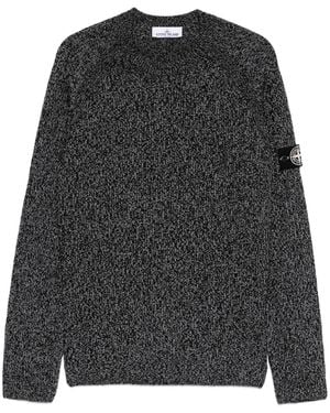 Stone Island Speckled Knit Jumper - Black