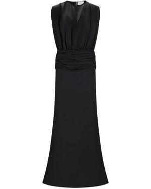 GIUSEPPE DI MORABITO Crystal-Embellished Ruched Maxi Dress - Black