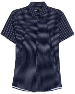 BOSS Graphic-Printed Shirt - Blue