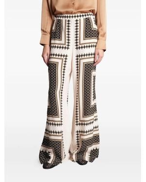 Zimmermann Geometric-Print Pants - White