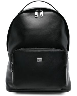 Dolce & Gabbana Rucksack mit Logo-Schild - Schwarz