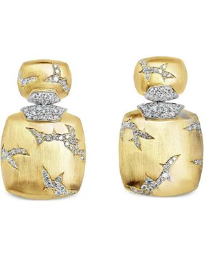 Arunashi Diamond Square Lightening Earrings - Metallic
