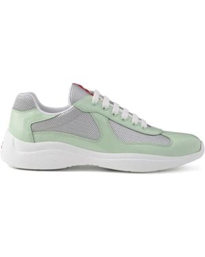 Prada America's Cup Logo-Patch Trainers - Green