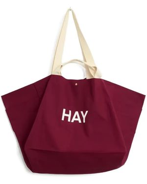 Hay Weekend Canvas-Tote Bag Mit Logo-Print - Lila