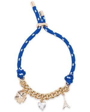 Maje Flower Heart Charm Bracelet - Blue